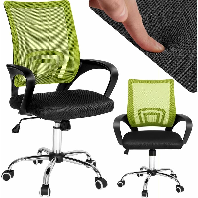 Office chair Marius - desk chair, computer chair, office swivel chair - black/green