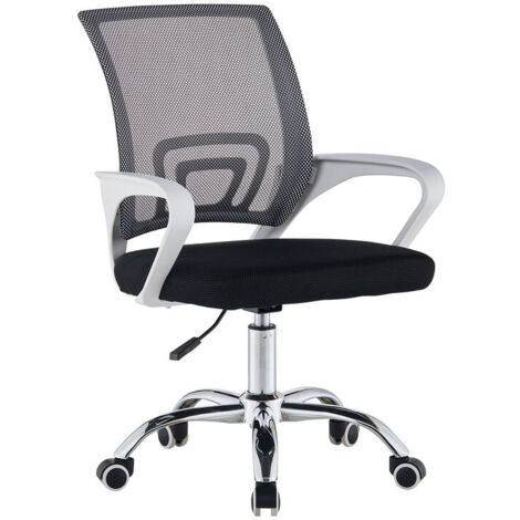 Office Chair Modern Ergonomic Computer Desk Chair with Lumbar Support Height adjustable White