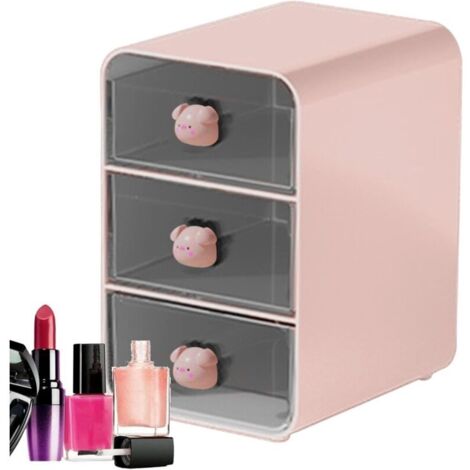 Office - Office Storage - Transparent Storage Box - Stackable Makeup Drawer Organizer - Desk Organizer with Large