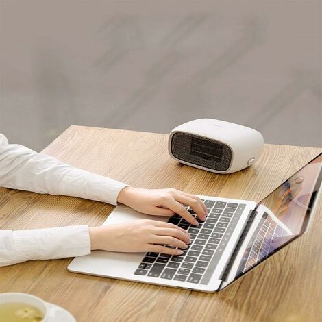 Office Portable Heaters Home Mini Electric Small Hot Air Heater Warm White (Color: White)