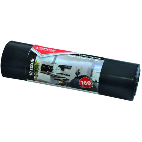 Office Products 22022242-05 - Sacchetti per la spazzatura, 160 l, 10 pezzi, extra forti, in LDPE