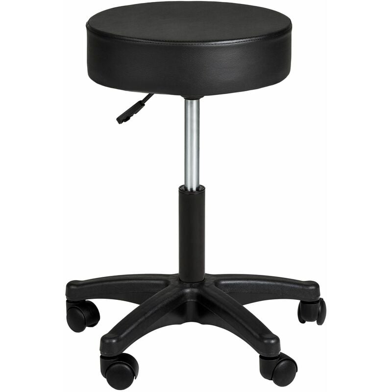 Tectake - Desk stool - office chair, stool chair, adjustable stool - black