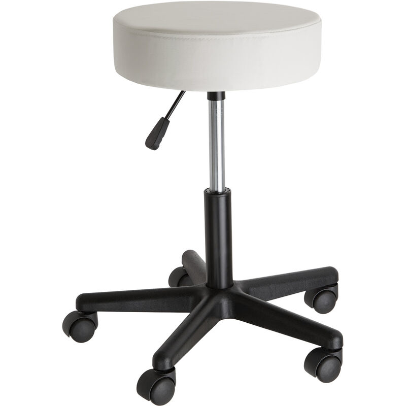 Tectake - Desk stool - office chair, stool chair, adjustable stool - white