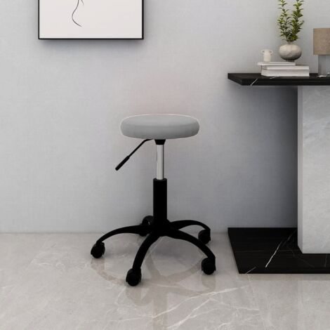 Office Swivel Chair Light Grey Velvet vidaXL