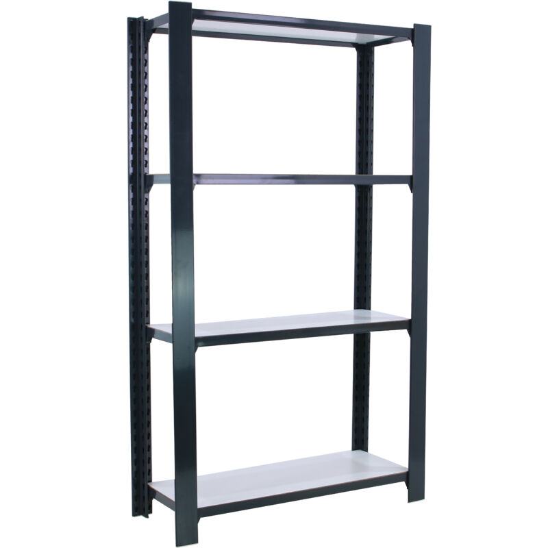 Simonrack - tagère de Bureau/Bibliothèque, 1500x900x300 mm, 4 Niveaux, 200 kg par Niveau, Bois, Style Industriel, Anthracite/Blanc – Officlick Simonrack - tagère de Bureau/Bibliothèque, 1500x900x300 mm, 4 Niveaux, 200 kg par Niveau, Bois, Style Industriel, Anthracite/Blanc – Officlick