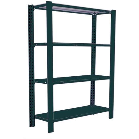 OFFICLICK Étagère 4 étagères en métal sans vis (150x90x40cm) ANTHRACITE