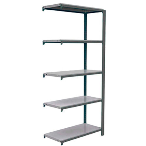 OFFICLICK Étagère 5 étagères en métal sans vis (210x90x30cm) ANTHRACITE ET GALVANISÉ