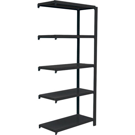 OFFICLICK Étagère 5 étagères en métal sans vis (210x90x40cm) ANTHRACITE