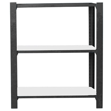 Officlick Étagère extérieure en métal anthracite et blanc