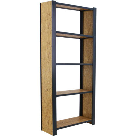 Officlick Étagère industrielle anthracite 800 x 2100 mm