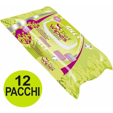 OFFRE 12 paquets de 40 lingettes humides à la citronnelle pour chiens et chats