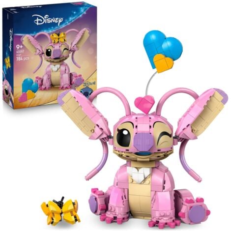 UNION Offre spéciale Angel - Jouet de Construction Lilo & Stitch dès 9 Ans - Figurine en Briques avec 3 Ballons en Cœur & Un Papillon - Décoration Intérieure - Cadeau pour Fille, Garçon ou Adulte 43257