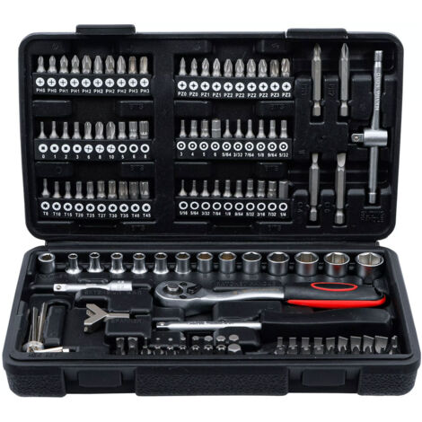 Offre speciale coffret 130 cles a douilles et embouts cliquet de 1/4