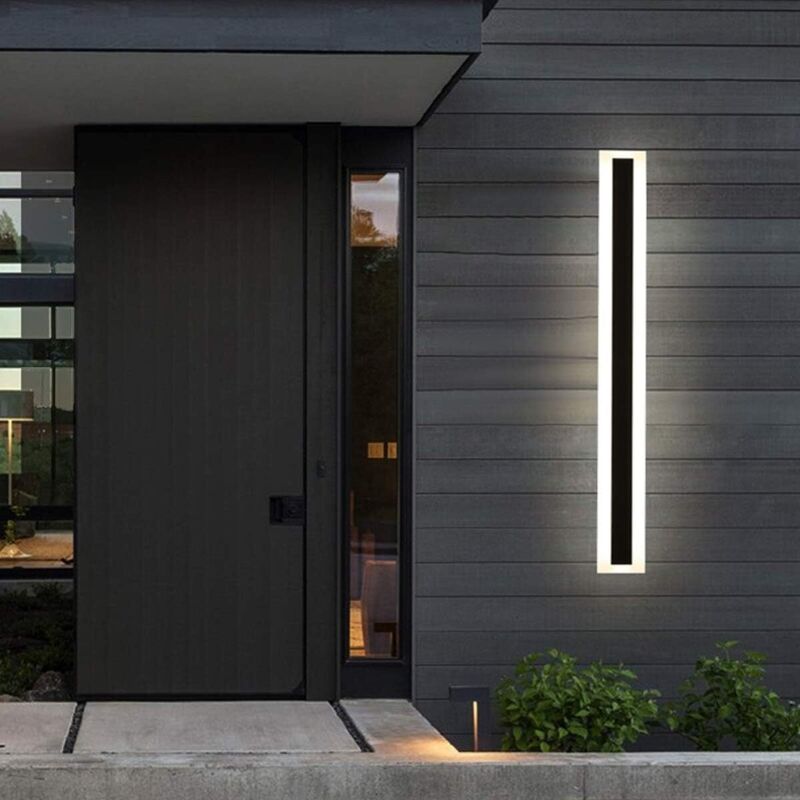 Tanche Extérieur Applique led IP54 D'extérieur Moderne Appliques Murales Extérieures Blanc Chaud Mur Lumière de Métal et Acrylique Lumières de Jardin