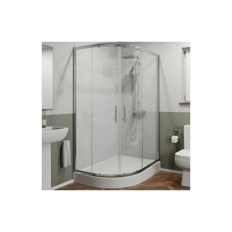 Offset Quadrant Shower Enclosure 1200 x 900mm Easy Plumb Tray (LeftEntry) 6mm Glass