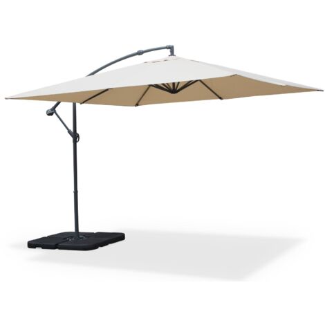 Offset square parasol 3x3m, Hardelot, Beige, 300x295x250 cm