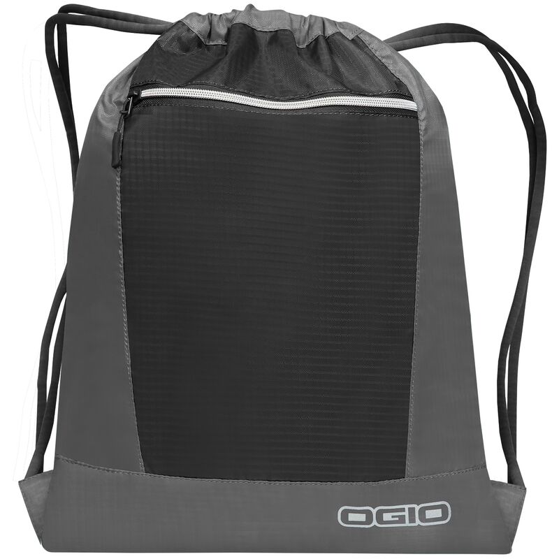 Endurance Pulse Drawstring Pack Bag (One Size) (Grey/ Black) - Grey/ Black - Ogio