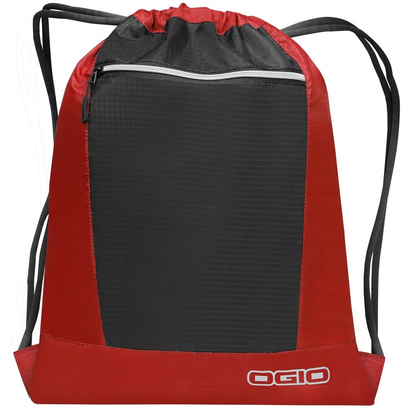 Endurance Pulse Drawstring Pack Bag (One Size) (Deep Red/ Black) - Deep Red/ Black - Ogio