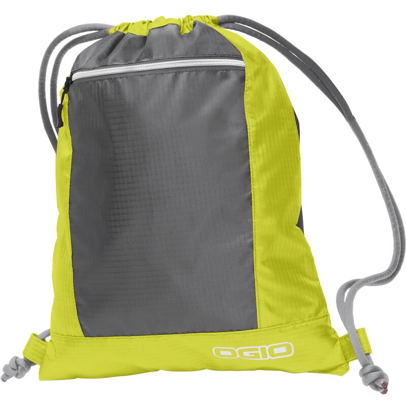 Endurance Pulse Drawstring Pack Bag (One Size) (Sulfer/ Black) - Sulfer/ Black - Ogio
