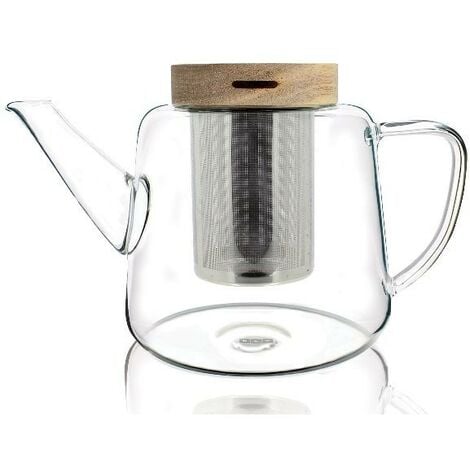 Théières Théière Verre borosilicate transparente avec lunettes en acier  inoxydable Verres d'infuseur Résistant à la chaleur Noir Teapot :  : Cuisine et Maison