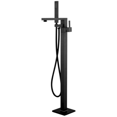 Ogomondo miscelatore a pavimento per vasca freestanding black calcutta in ottone confezione 1
