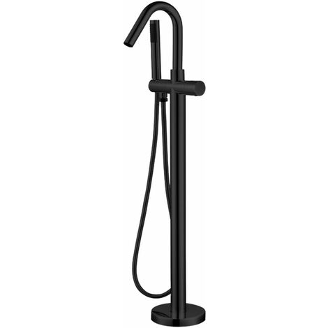 Ogomondo miscelatore a pavimento per vasca freestanding black delhi in ottone confezione 1