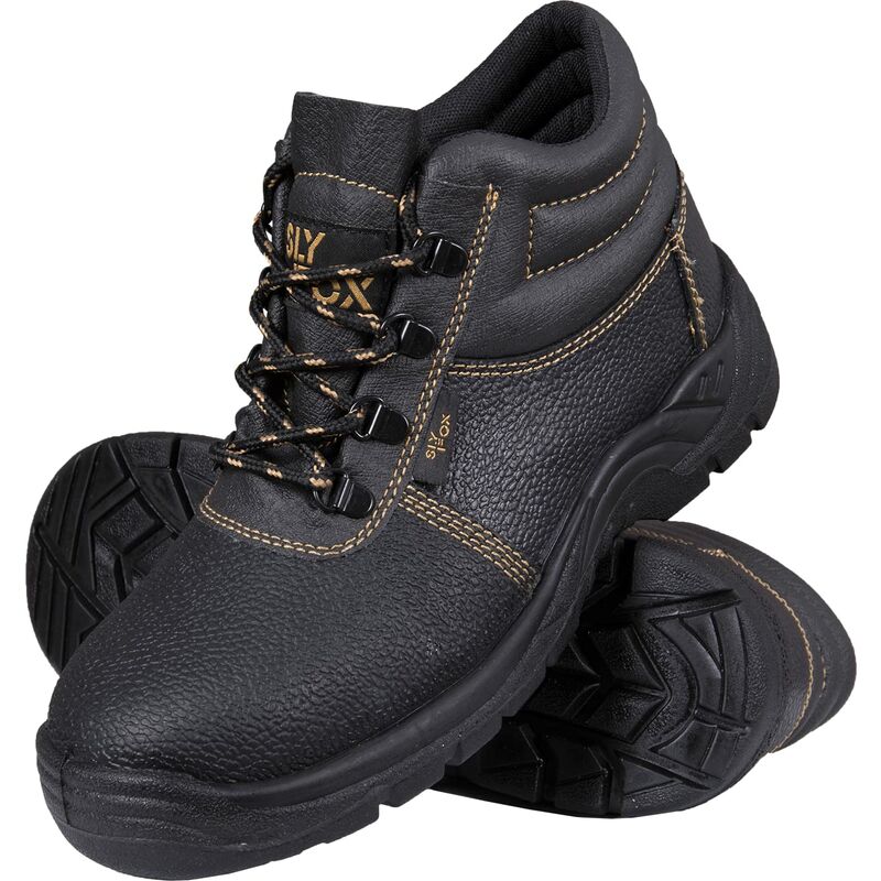 Image of Ogrifox OX-SLX-T-SB Scarpe da Lavoro Uomo Donna Scarpe antinfortunistiche Safety Shoes ISO EN20345 Nero Oro Taglia 39