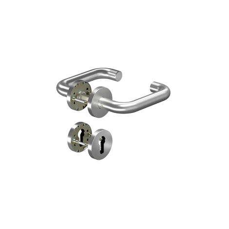 Ogro Rosettengarnitur Pure Kl. 3 U-Form 8100/6501/6612, Edelstahl, PZ