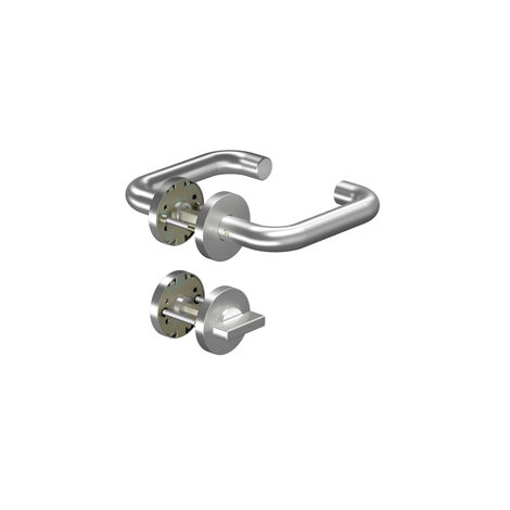 Ogro Rosettengarnitur Pure Kl. 3 U-Form 8100/6501/6612, Edelstahl, WC