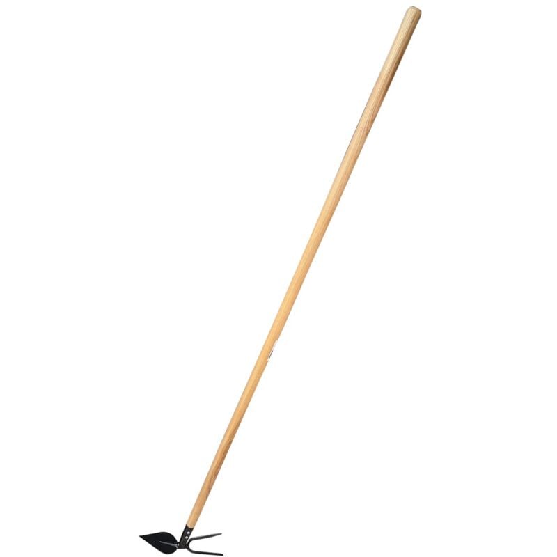 Monmobilierdesign - ogrod Serfouette panne et langue 2 dents en acier manche long en bois de frêne fsc