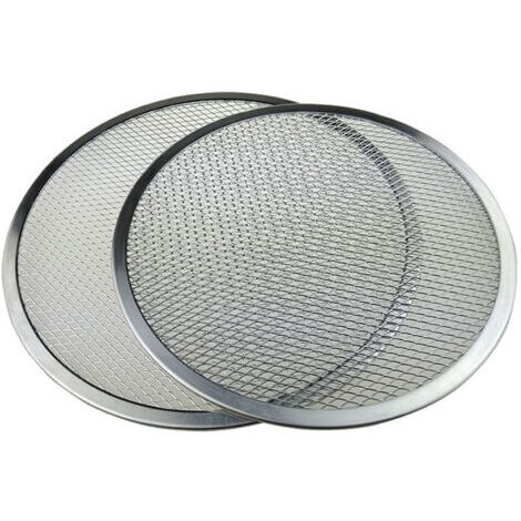Ohjijinn 2 Grilles de Cuisson à Pizza en Aluminium Perforé - 31cm de Diamètre