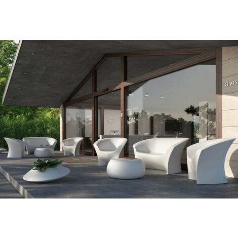 Ohla Sofa  Bianco divano seduta di design originale Plust interno esterno moderno divanetto polietilene giardino piscina bar hotel mare