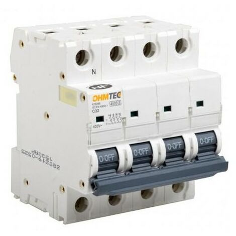 Ohmtec 423268 Interruttore automatico quadripolare 32A 4,5kA