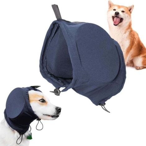 ODIPIE Ohrenschützer für Gehörschutz, Lärmreduzierung und Geräuschunterdrückung, warme Ohrenschützer für Hunde, Blau (M)