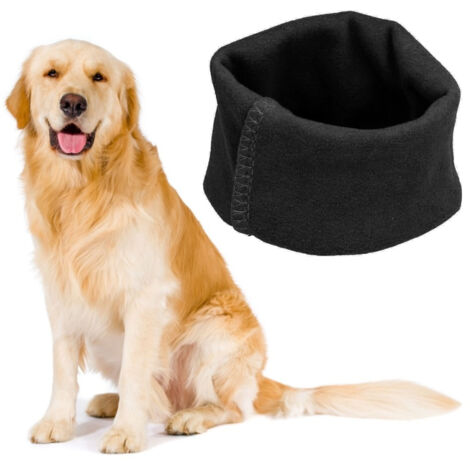 Ohrenschutz für Hunde und Katzen – Waschbare, isolierende Anti-Stress-Decke aus kationischer Säure/Polyurethan, Schwarz, Größe S