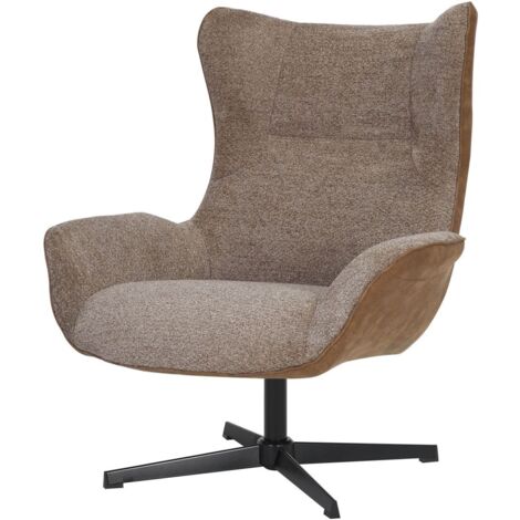 MASSIVMOEBEL24 Ohrensessel 90x88x101 braun OSKAR 301