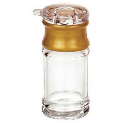 Oil Bottle, Practical Acrylic Material Small Pouring Mouth Transparent and Gold Seasoning Pot Vinegar Bottle for Bar(S)