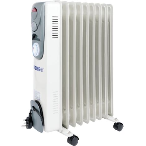 Oil Filled Radiator 9 Fin 2KW Timer + 3 Settings
