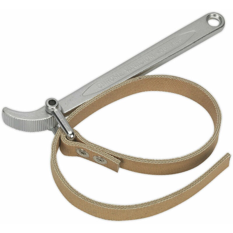 Loops - Oil Filter Strap Wrench - Drop Forged Steel - 60mm to 140mm Rubberised Strap