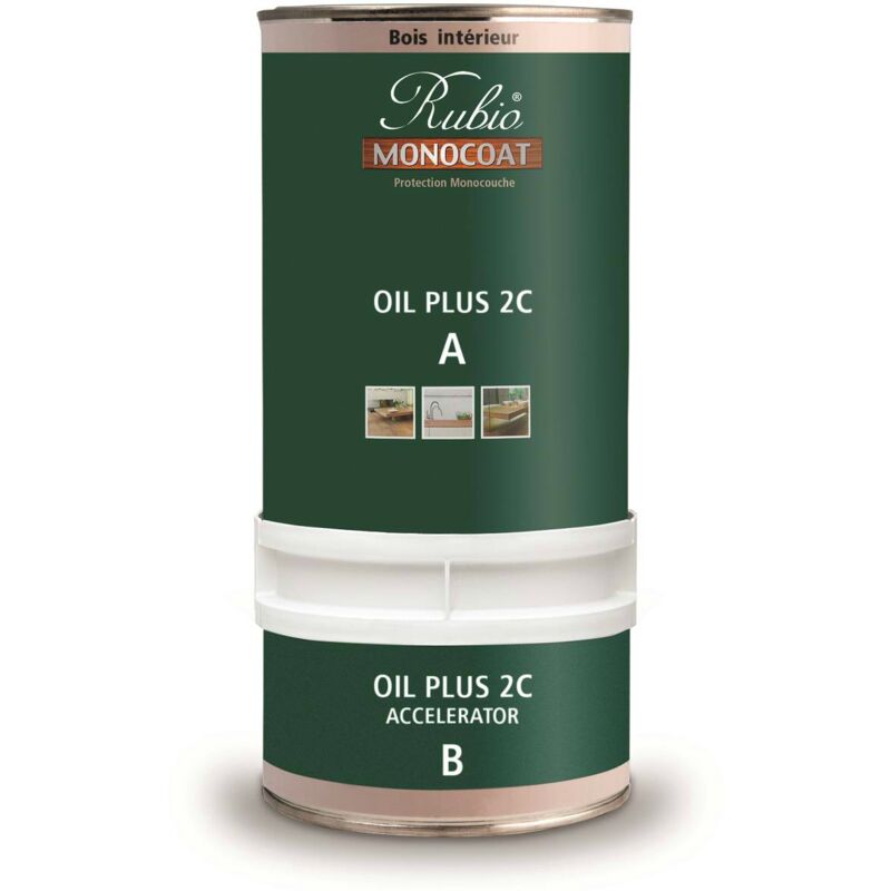 Rubio Monocoat - oil plus 2C Teinte: Mist 5% (soupçon de beige) - Conditionnement: 130 mL
