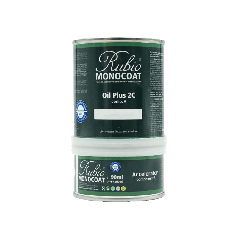 Rubio Monocoat - Oil Plus 2C - Huile Monocouche - 390 mL - Charcoal