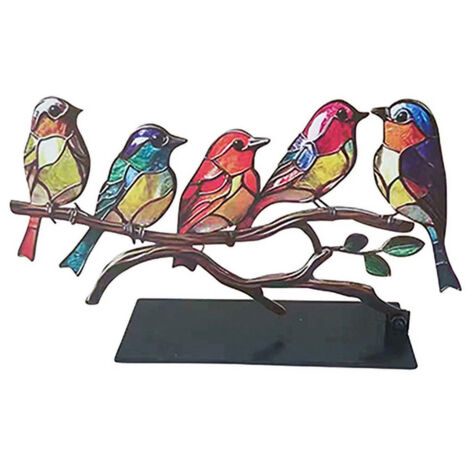 Oiseau Alliage Décoratif Coloré pour Table - Décoration Maison Durable