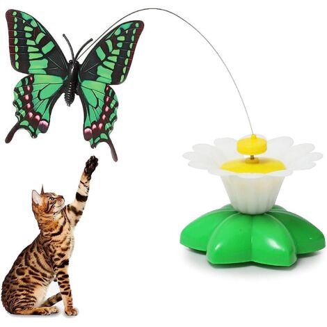 Oiseau électrique pour chat, jouet volant rotatif en forme d'oiseau, jouet papillon pour chat - Papillon de couleur aléatoire