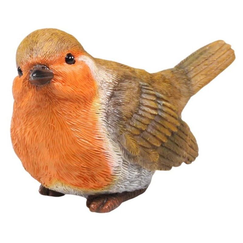 Oiseau rouge-gorge en résine 20 x 10 x 12 cm
