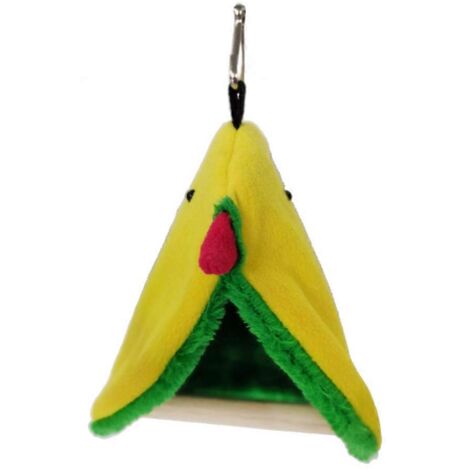 Oiseau suspendu hamac cage peluche cachette tente cabane maison de repos triangulaire dessin animé