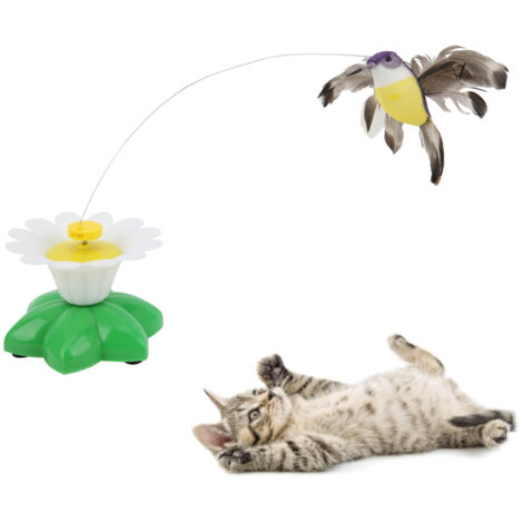 Oiseau volant électrique pour chat - Jouet interactif réaliste en vol pour chatons et petits animaux