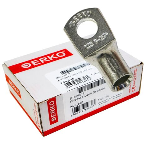 Ojal para tubo KCS CU 25mm M8 50uds ERKO