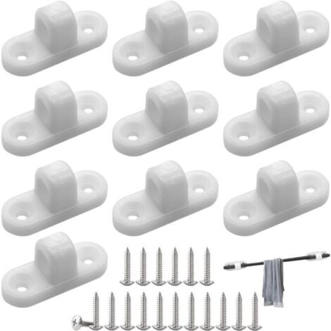 Ojales para toldos de autocaravanas y caravanas – Paquete de 10 unidades, instalación vertical u horizontal, con tornillos incluidos.