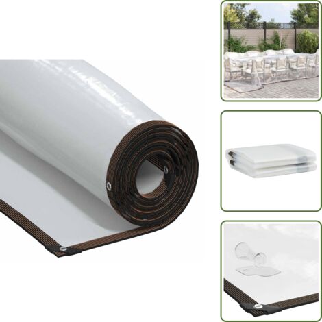 Ojales - vidaXL Lona transparente con ojales polietileno 4x8 m - Polietileno