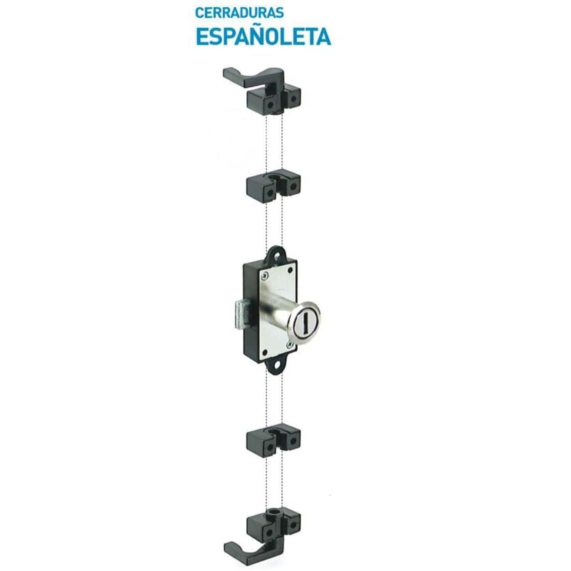 

Ojmar Cerradura C2968.001 Negra Sin Varillas